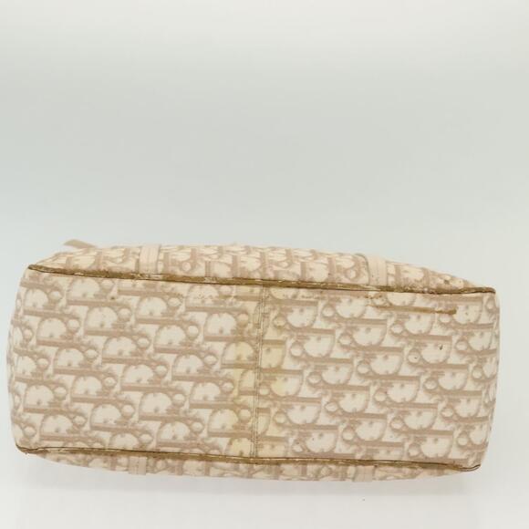 DIOR Trotter Canvas Romantic Chain Tote Bag Pvc Beige - Picture 9 of 12